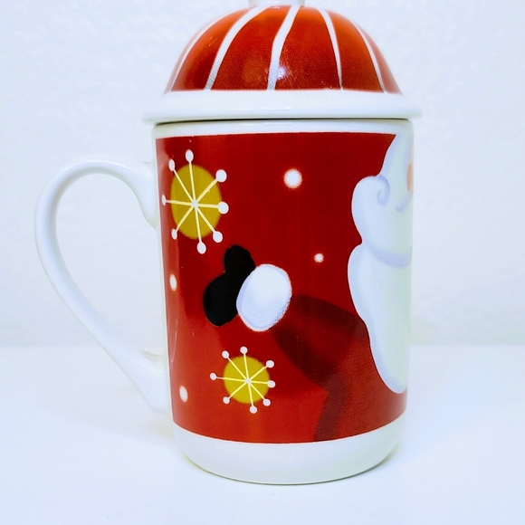 Vintage Santa Claus Festive Mug Coffee Cup with removable lid gift - Picture 6 of 7